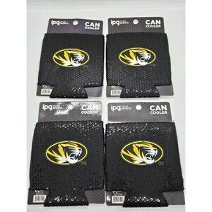 Lot Of (4) Missouri Tigers Mizzou Can Coolers by IPG Team Sports Black Sequin